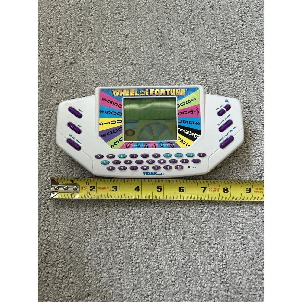 Wheel of‎ Fortune Handheld Game 1995 Tiger Electronics, Cartridge, TESTED-WORKS